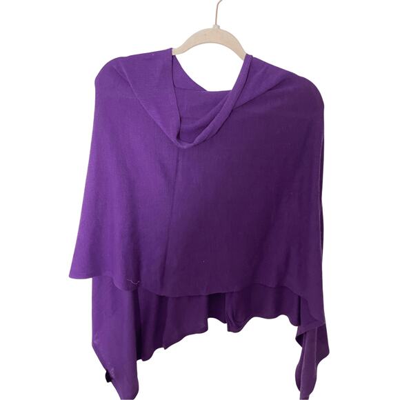 Cejon Purple Women's Acrylic One Size Shrug  Preppy Old Money Quiet Luxury - Picture 2 of 4